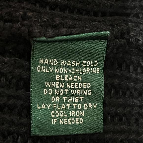 Ralph Lauren Black Linen/Cotton Blend Knit Double Breasted Sweater Blazer Large - Picture 7 of 7